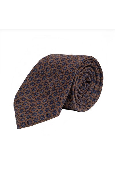 CROATE Brown Soft Cotton Fabric Tie