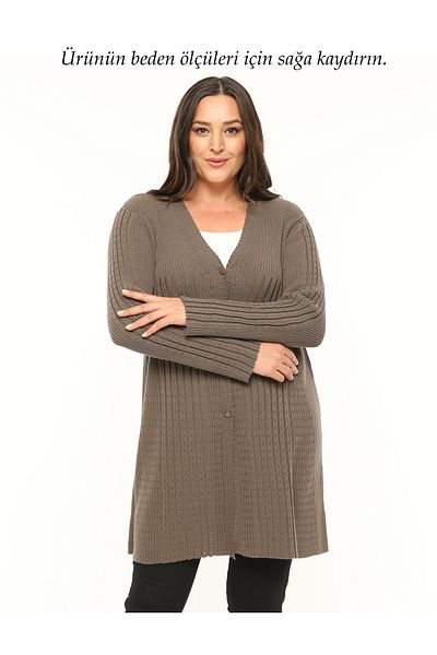 Laden Knitwear Large Size Mother Long Mink Women's Soft Flexible High Quality Cardigan