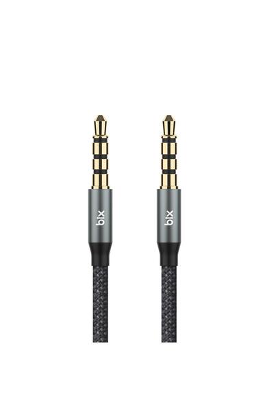 Bix Hi-fi 3.5mm Erkek To Erkek Örgülü Aux Ses Kablosu 1.5 Metre