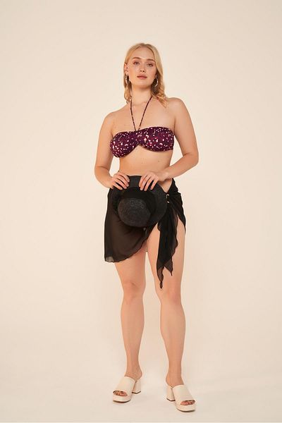 HAREM SUARE Yerres Camouflage Patterned Strapless Bikini Set