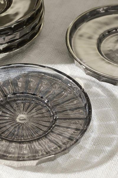 Perotti Ringo Line Smoked 6 Pcs 13 cm Tea Plate