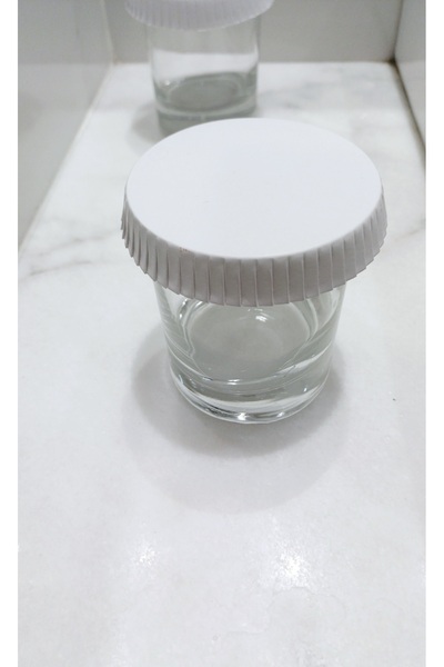 alenked White Paper Cup Cover - 80mm, 50 Units