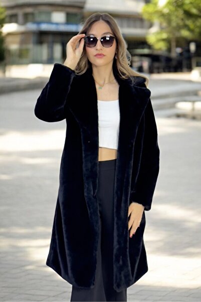 yagmurberen Підкладкова шаль з м'яким коміром, м'який плюшевий пальто