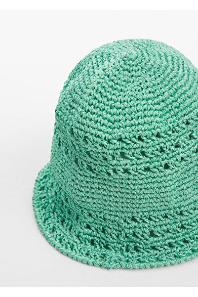 MANGO Woman Tığ işi bucket şapka