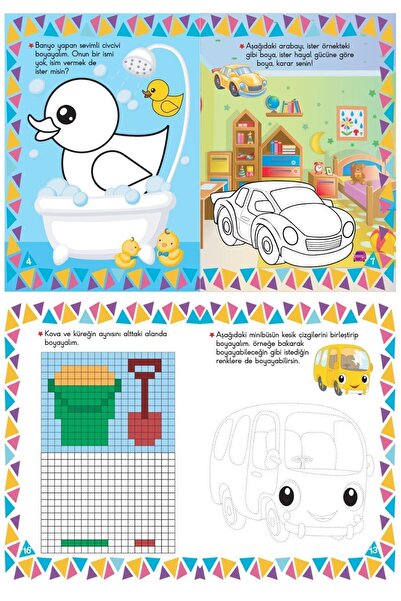 Harika Çocuk Yayınları 6 Yaş 1 . Sınıfa Hazırlık Seti - Ilkokula Başlayacaklar Için Çizgi Çalışmaları Matematik Kodlama Ve