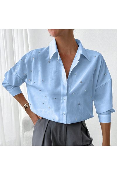 Basko fashion Cămașă salash cu broderie de piatră