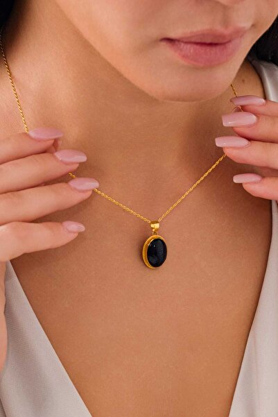 ZEYNEPLİ GOLD 14 Ayar Altın Mardin İşi Firuze & Akik Taşlı Kolye