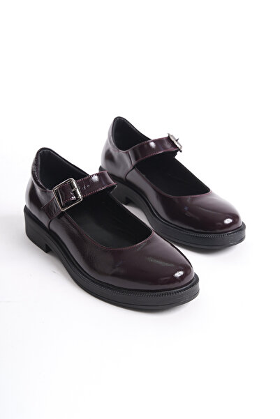 GNS Shoes BALERİN Жіночі туфлі з натуральної шкіри бордового кольору