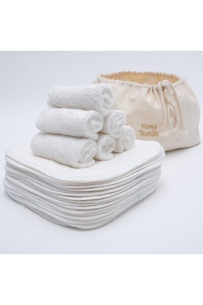 homytextiles Makyaj Temizleme Mendili Yüz Havlusu Bebek Ağız Bezi Organik Bam...