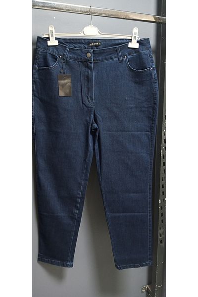AKŞEN GİYİM Plus Size High Waist Cotton Loose Lycra Denim Fabric Ankle Length Pipe Leg Jean Pants