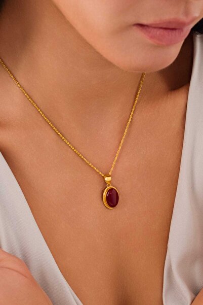 ZEYNEPLİ GOLD 14 Ayar Altın Mardin İşi Firuze & Akik Taşlı Kolye