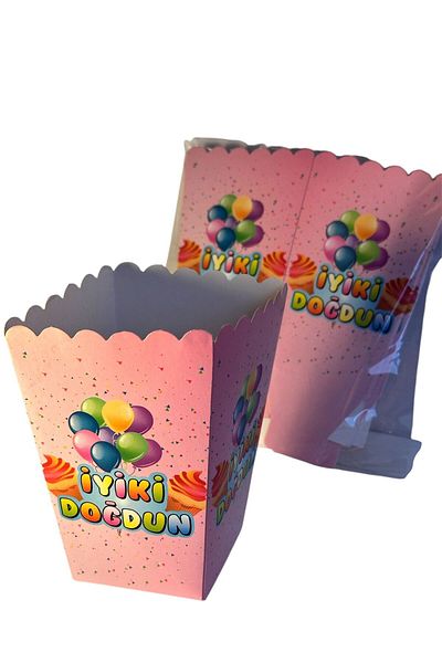 Cadde Süs Happy Birthday Themed Popcorn Box