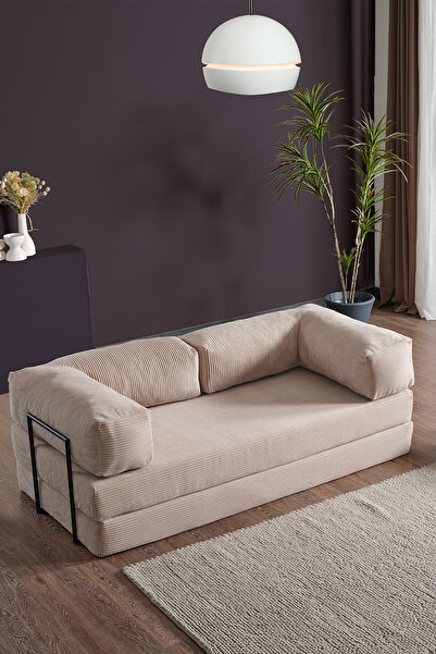 Evdemo Lounge Aktivite Koltuğu Çok Amaçlı Koltuk Yatak Krem