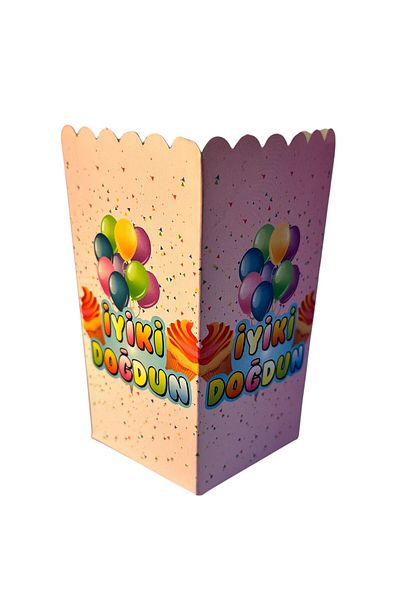 Cadde Süs Happy Birthday Themed Popcorn Box