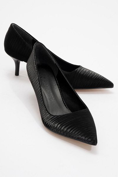 Ccway Pointed Toe Black Stiletto - Women's Kirishi Satin