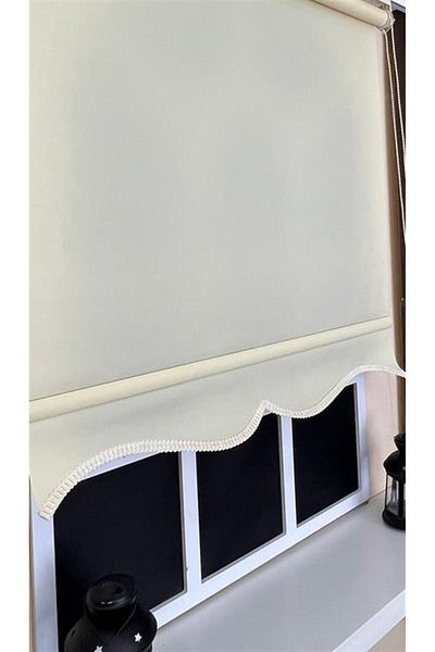 StorBurada Cream Slice Roller Skirt - Stb-5302