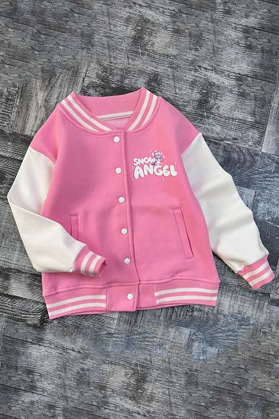 SELF CONTROL Лило и Стич Angel Girl щампа розово зимно училище Дебела качествена материя