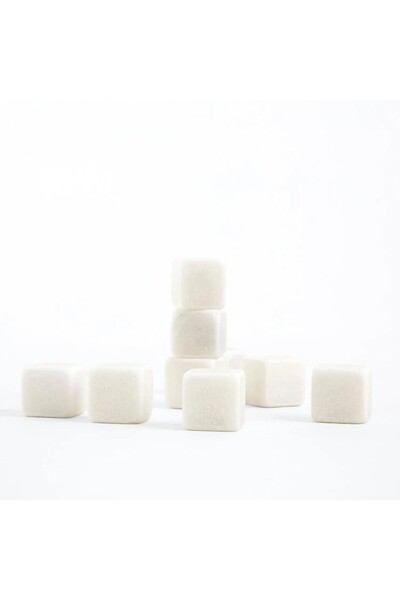 Genel Markalar Mermer Buz Taşı Seti BEYAZ 2*2 cm- 9'lu