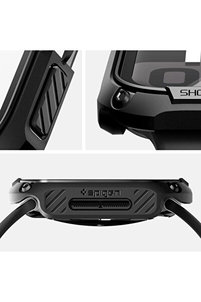 Spigen Tough Armor for Apple Watch Series 10 (46mm) Case with built in Screen Protector - Black