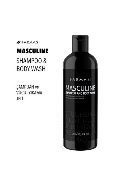Farmasi Masculine 2'si 1 Arada Saç ve Vücut Şampuanı 360 ml