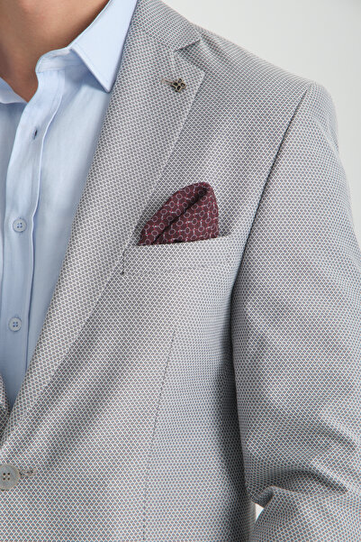 Frappoli Чоловічий темно-синій чоловічий піджак Galdino з монокомірним спортивним піджаком з візерунком, що прилягає до тіла