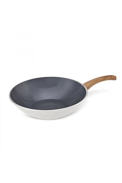Karaca Swiss Crystal Wok-Pfanne, 28 cm, Creme