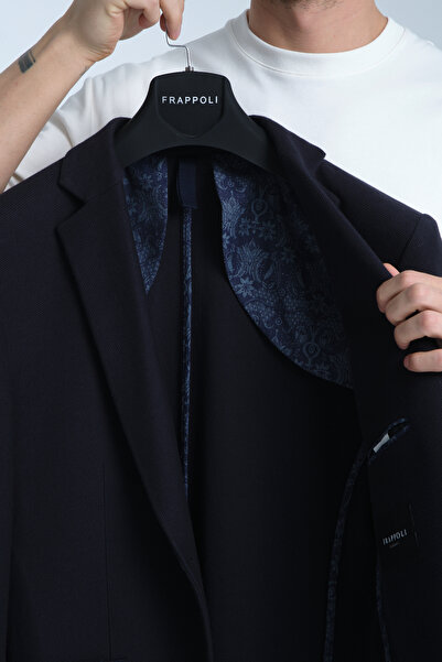 Frappoli Modern Erkek Blazer Mono Yaka Esneyen Astarsız Ceket