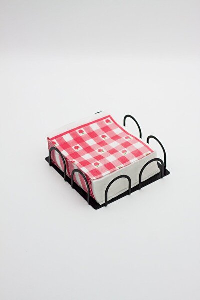 MAVİ TREND Metal Tableware Tabletop Decorative Napkin Holder, Black Napkin Ho...