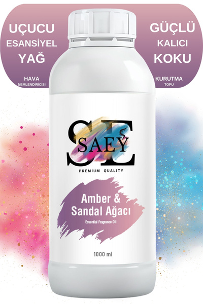 SAEY Amber Sandal Ağacı Esansiyel Uçucu Koku Yağ Buhurdanlık Yağı Difüzör Esa...
