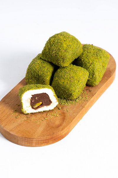 İbrahim Dağcı Ibrahim Mountaineer Package Turkish Delight with Pistachio and Chocolate Filling 500g 15 Pieces