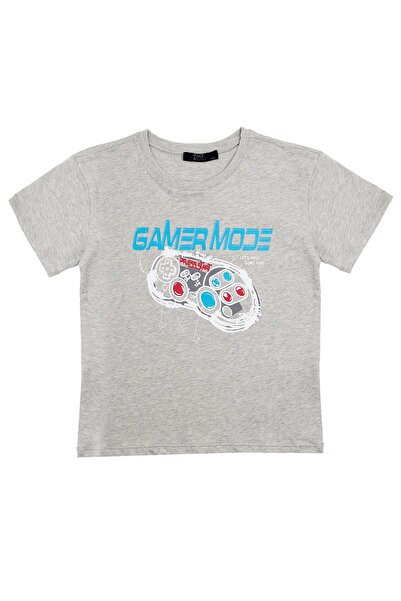 Chandraswear Boy's Gray Melange Tshirt - Logan