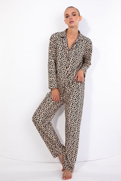 Cansın Mini Σετ πιτζάμες 20129 Model Leopard Print