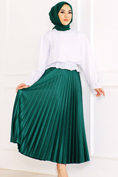 BURCU TESETTÜR Fusta cu pliuri model Brc1508