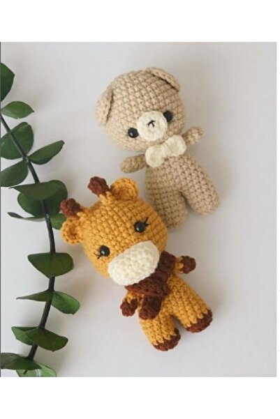 designbyoykum HEDİYELİK OYUNCAK MİNİK ZÜRAFA VE AYICIK