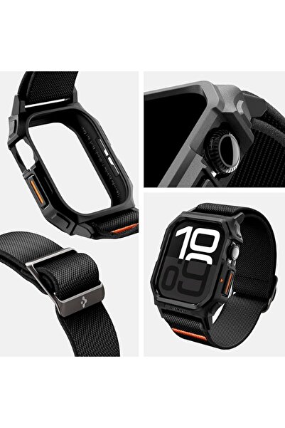 Spigen Lite Fit Pro designed for Apple Watch Series 10 (42mm) Case with Band - Matte Black