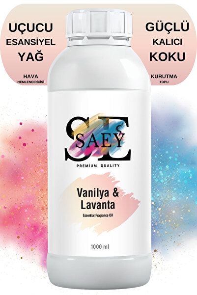 SAEY Vanilya Lavanta Esansiyel Uçucu Koku Yağ Buhurdanlık Yağı Difüzör Esansı...