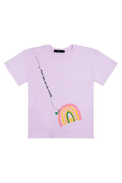 Chandraswear Purple Printed T-Shirt for Girls - Wear