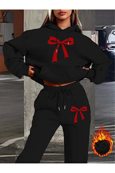 Nebulaa Tekstil NEBULAA Γυναικεία φόρμα με κουκούλα με γεωμετρικά σχέδια