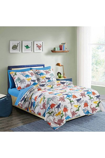 Orange Bed & Bath طقم لحاف فردي صغير من JCP مكون من 5 قطع - أزرق