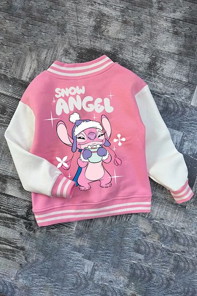 SELF CONTROL Лило и Стич Angel Girl щампа розово зимно училище Дебела качествена материя