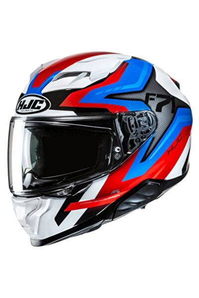 HJC F71 FES MC21 Kapalı Motosiklet Kaskı Beyaz Mavi Kırmızı