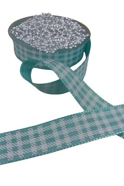 Skygo Taffeta Plaid Ribbon 25 mm Mint 10 Meters