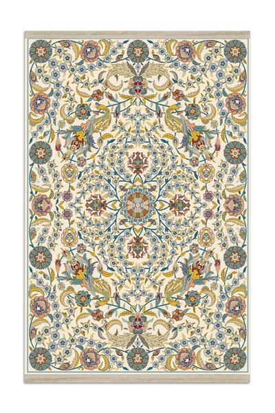 Rugs Modern Halı Berlin Vintage Çini Desen Bej Etnik Desenli Dokuma Taban Dij...