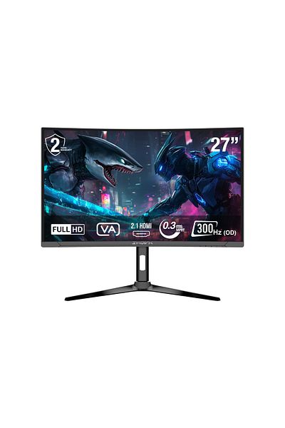SHARX Gaming Monitor 27F300VC 27",OD 300Hz,0.3ms,CurvedVA,FHD,2.1HDMI,Adjustable Stand,RGB Backlight