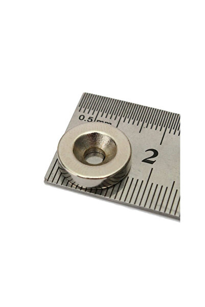 Hobialem 10 Adet - Havşa Delikli, Neodyum Mıknatıs, 15x3 Mm, Çok Güçlü Magnet