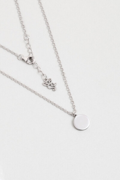 So CHIC... Minimal 18 Ayar Beyaz Altın Kaplama 44 Cm Gümüş Kolye