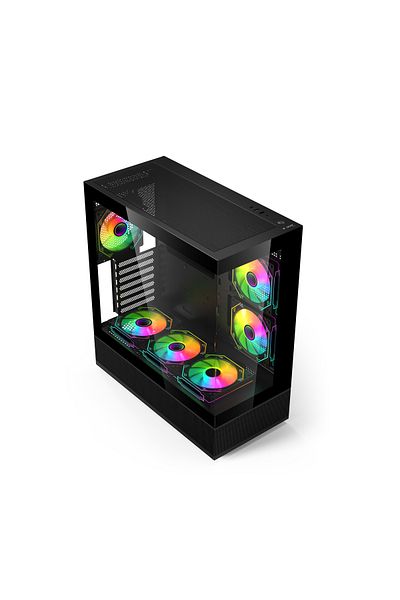 ACER Case V930B ATX Gaming Case, 6 ARGB Fans, Type C, USB 3.0, USB 1.1, HD Audio, Black.