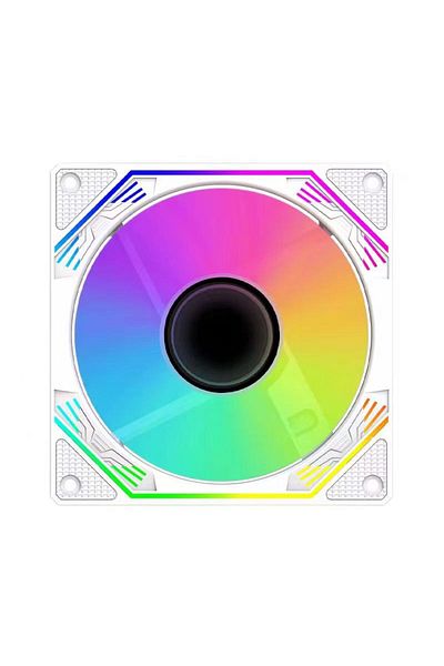 SHARX Fans ARGB Infinity (IX-120W): 3 Pack , 120mm, White, Low Noise, Light Sync, Remote, For PC.