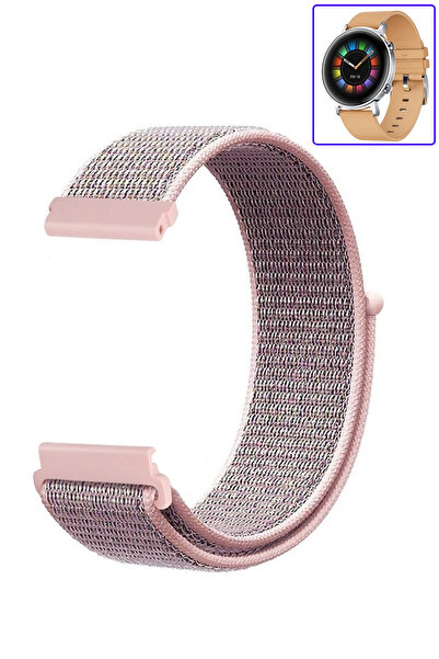 Tagomoon Huawei Watch Gt3 Elegant 42mm Spor Kumaş Desenli Cırt Cırtlı Kordon Kayış
