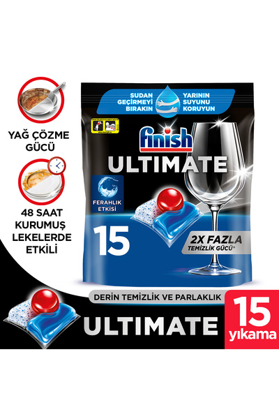 Finish Ultimate Bulaşık Makinesi Deterjanı Kapsül Tablet 15 Adet